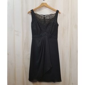 Morton Myles Saks Black Lace Party Dress 4 SFA